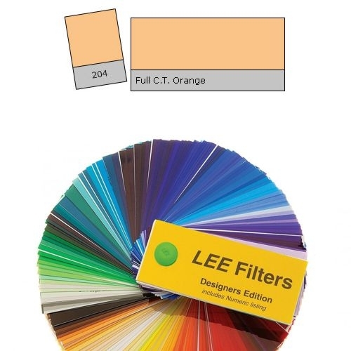 FOGLIO GELATINA LEE FILTERS  #204# FULL CTO ARANCIO 0,61mt. X 0,53mt.
