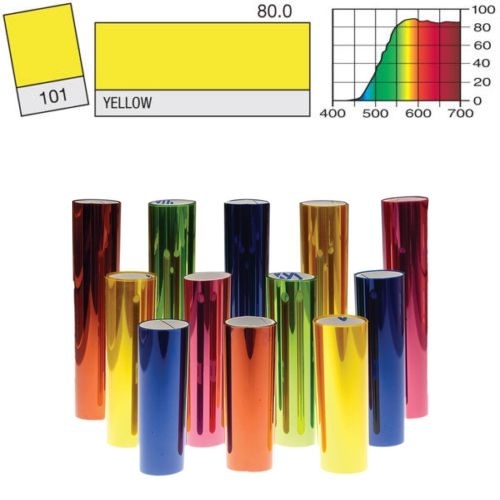 ROTOLO GELATINA LEE FILTERS #101# GIALLO 7,62mt X1,22mt.