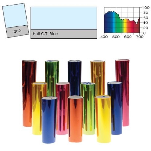 ROTOLO GELATINA LEE FILTERS #202# HALF CTB BLU 7,62mt X1,22mt.