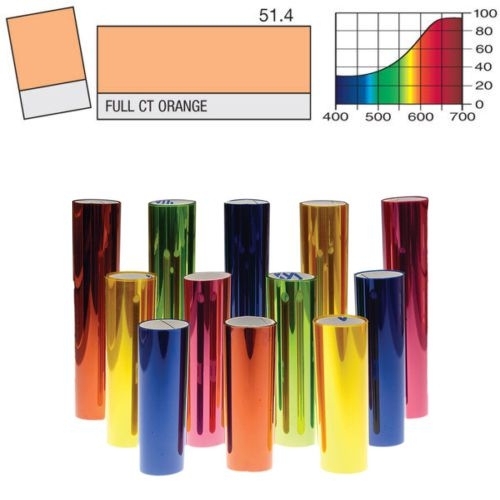 ROTOLO GELATINA LEE FILTERS #205# HALF CTO ARANCIO 7,62mt X 1,22mt.