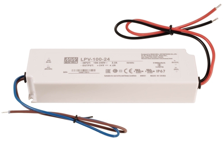 ALIMENTATORE A TENSIONE COSTANTE 100W 24V IP67