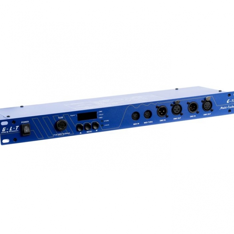 Convertitore DMX o MIDI in 72 canali analogici