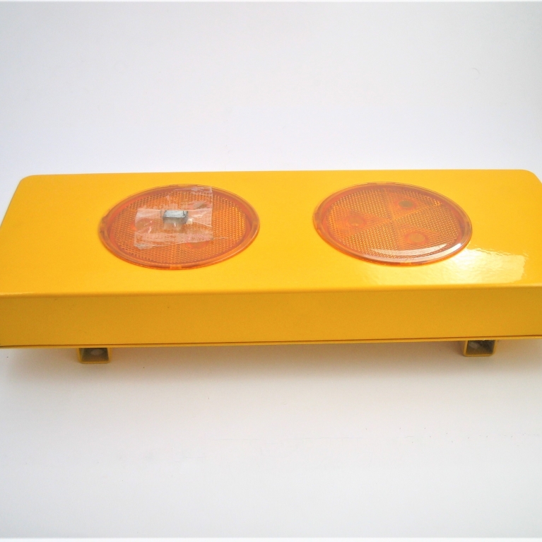 Mini colonna led giallo flash a batteria ricaricabile con pannello solare