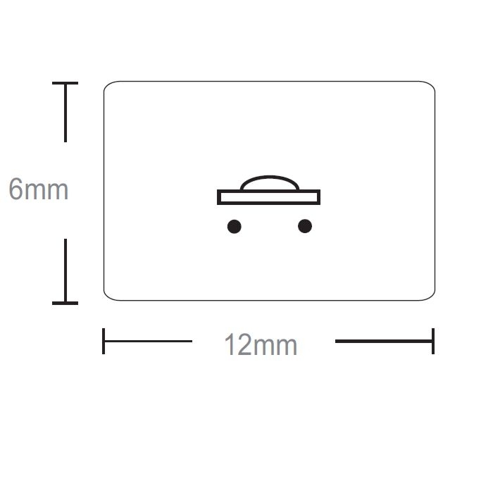 STRISCIA MINI LED IP67 12V 6x12mm ROSSO spazio10 cm 0,8W/MT