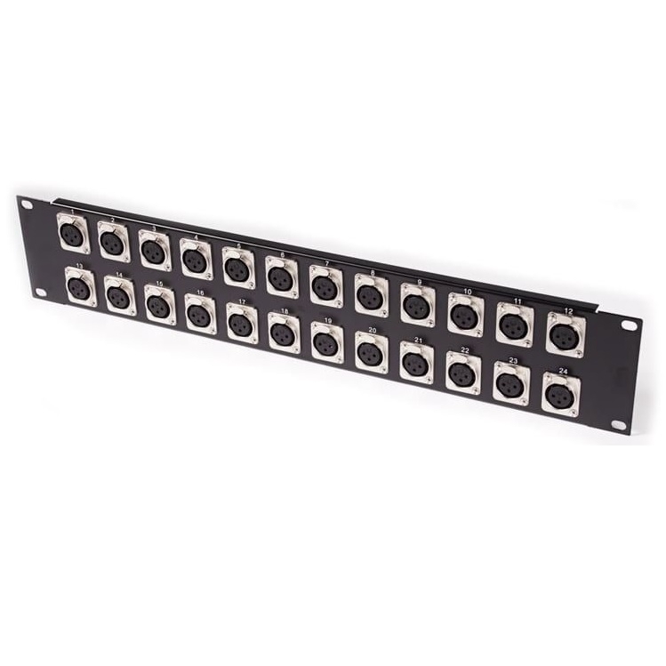 PANNELLO RACK 24 PRESE XLR FEMMINA