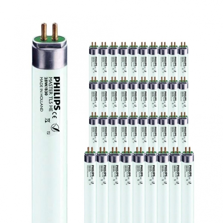 Confezione 40 tubi fluorescenti Philips Master TL5 HE 14W/830 G5 3000K 56cm