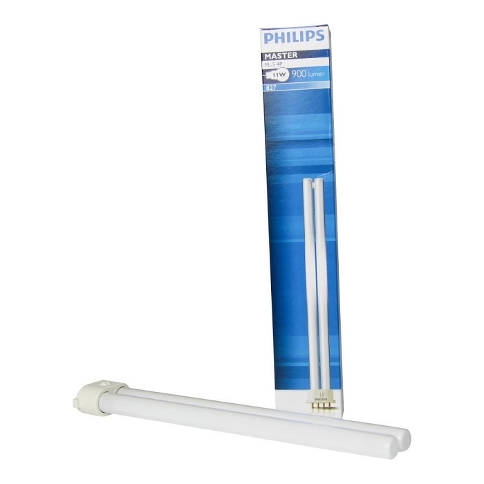 Lampada fluorescente compatta Philips PL-S 11W 2G7 2700K 4P