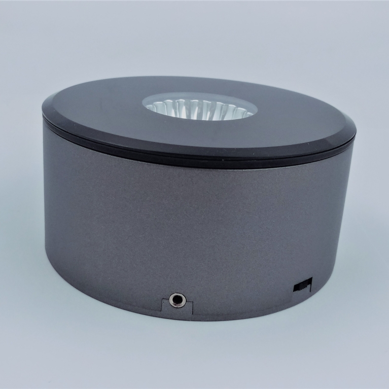 Base espositiva girevole led multicolor diametro 12,7 cm grigio