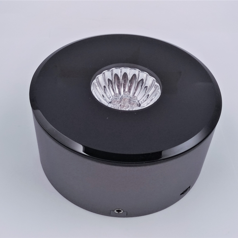 Base espositiva girevole led multicolor diametro 12,7 cm grigio