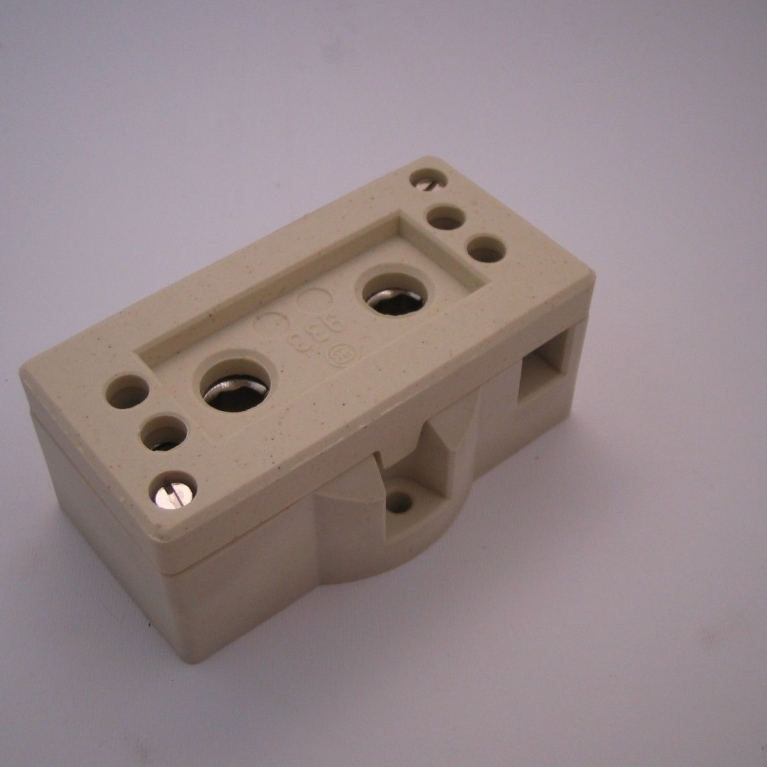 PORTALAMPADA G38 IN CERAMICA CON MORSETTI