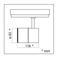 LEDspot Respect con temperatura colore bianco fisso 3000K dimmerabile nero
