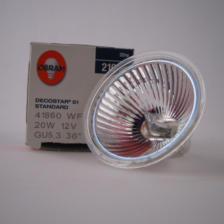 41860 WFL OSRAM 20W 12V GU5,3  36° 3000°K 1000ore