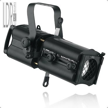 Sagomatore alogeno con ottica regolabile SUONO zoom 20/40° 500W plus argento