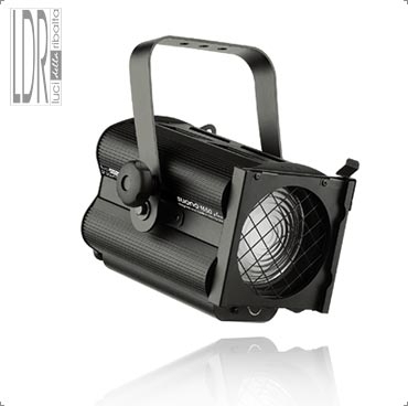 Faro teatrale alogeno Fresnel Suono f 650W plus bianco