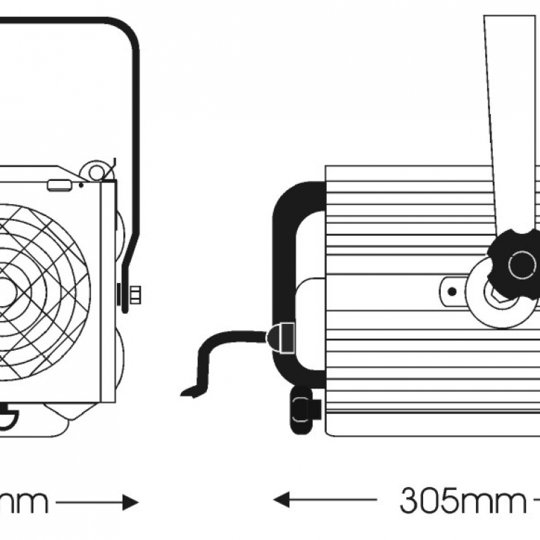 Faro teatrale alogeno Antihalo Suono pc 650W plus nero