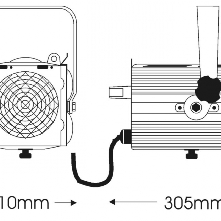 Faro teatrale alogeno Antihalo Tempo ppc 650W lente chiara nero