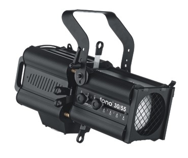 Sagomatore alogeno con ottica regolabile TONO zoom 30/55° 2000W nero