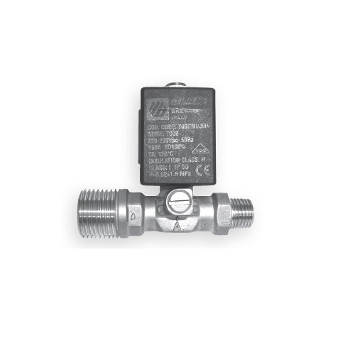 Elettrovalvola 2/2 vie in linea 7537 con filetto maschio  220/230V 50Hz 15VA