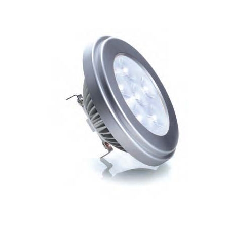 180150 LED AR111 10W 12V DC G53 3000K 40° GRIGIA