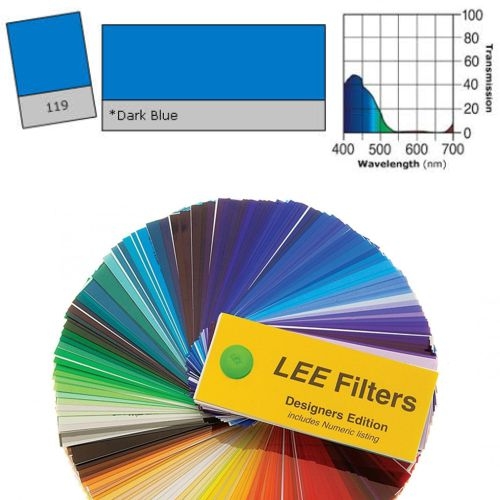 FOGLIO GELATINA LEE FILTERS #119# DARK BLUE  0,61mt. X 0,53mt.