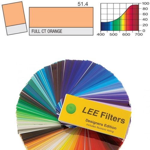 FOGLIO GELATINA LEE FILTERS #205# HALF C.T.O ARANCIO 0,61mt X 0,53mt.