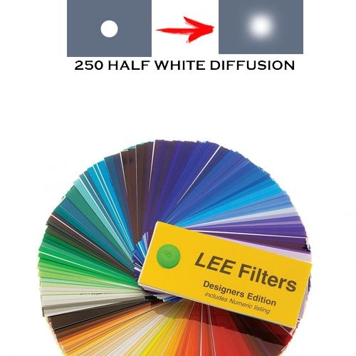 FOGLIO GELATINA LEE FILTERS  #250# HALF WHITE DIFFUSION 0,61mt.X0,53mt.