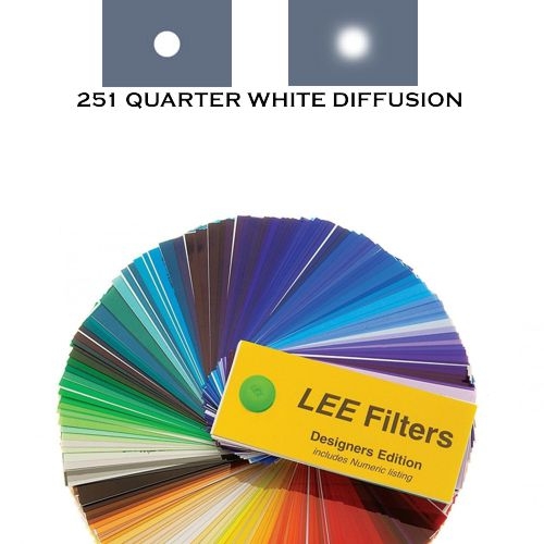 FOGLIO GELATINA LEE FILTERS #251# QUARTER WHITE DIFFUSION 0,61mt. X 0,53mt.