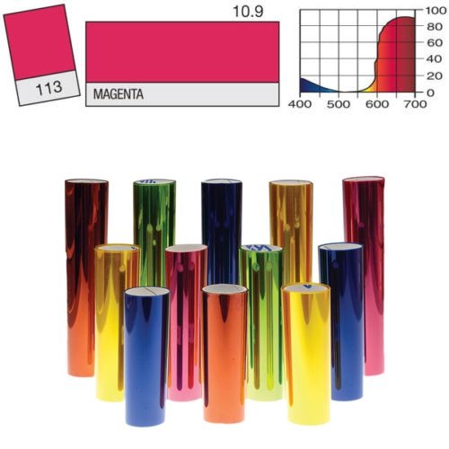 ROTOLO GELATINA LEE FILTERS #113# MAGENTA 7,62mt X 1,22mt.