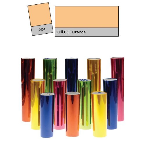 ROTOLO GELATINA LEE FILTERS  #204# FULL CTO ARANCIO  7,62mt.X1,22mt.