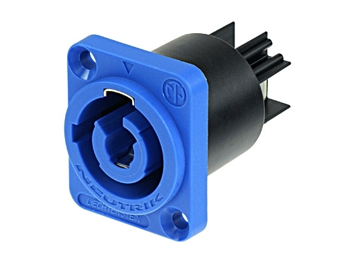 Connettore a pannello monofase Powercon IN 20A blu Neutrik