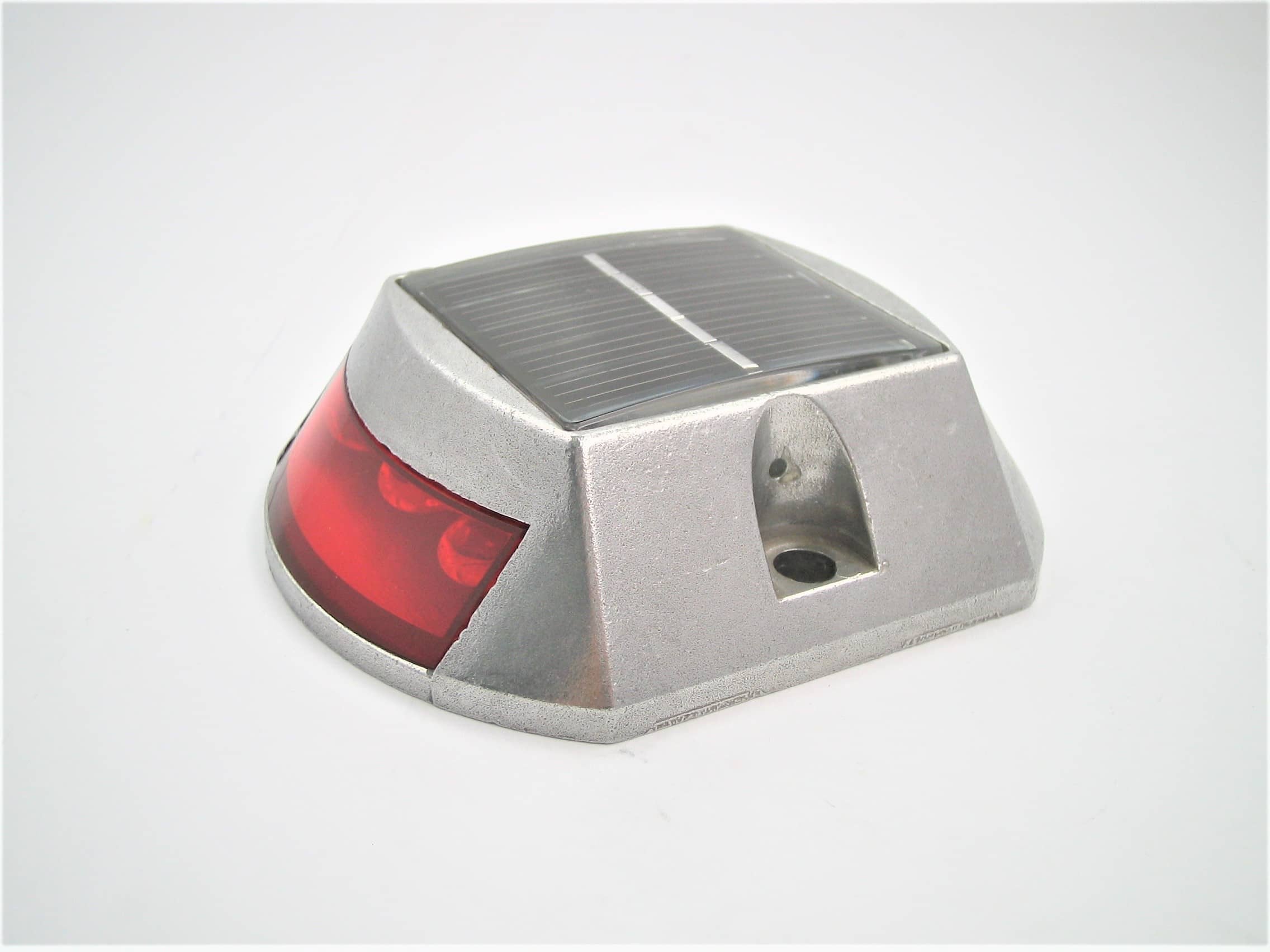 Segnapasso "PAVIMENTO" con pannello fotovoltaico con led rosso singolo - FLASH