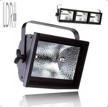 Diffusore alogeno Rima S 500W F nero con forcella
